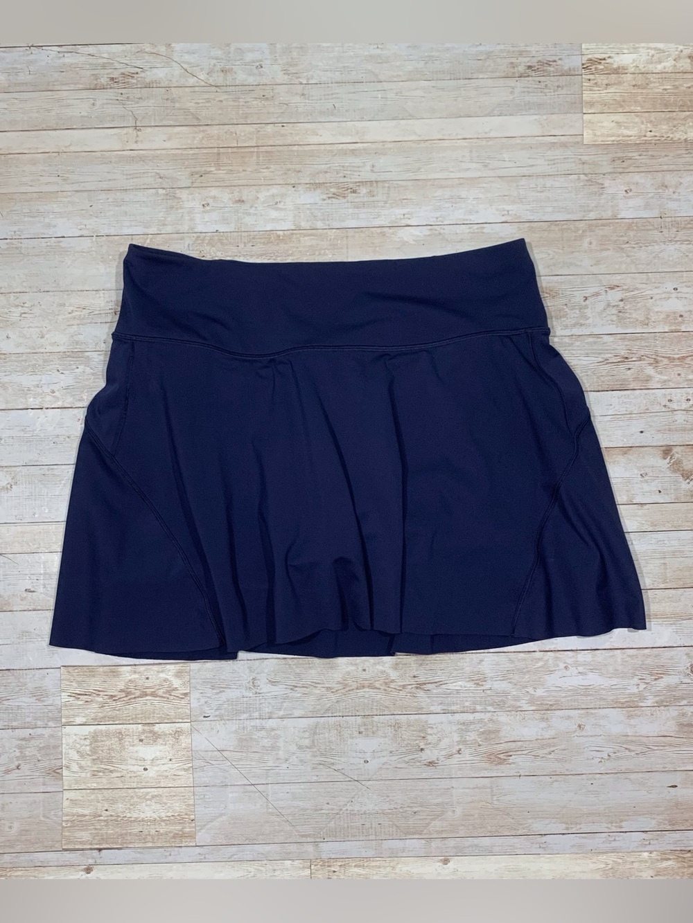 Athleta Ace Tennis Skort 15.5” Navy Blue Size L golf pickleball athletic